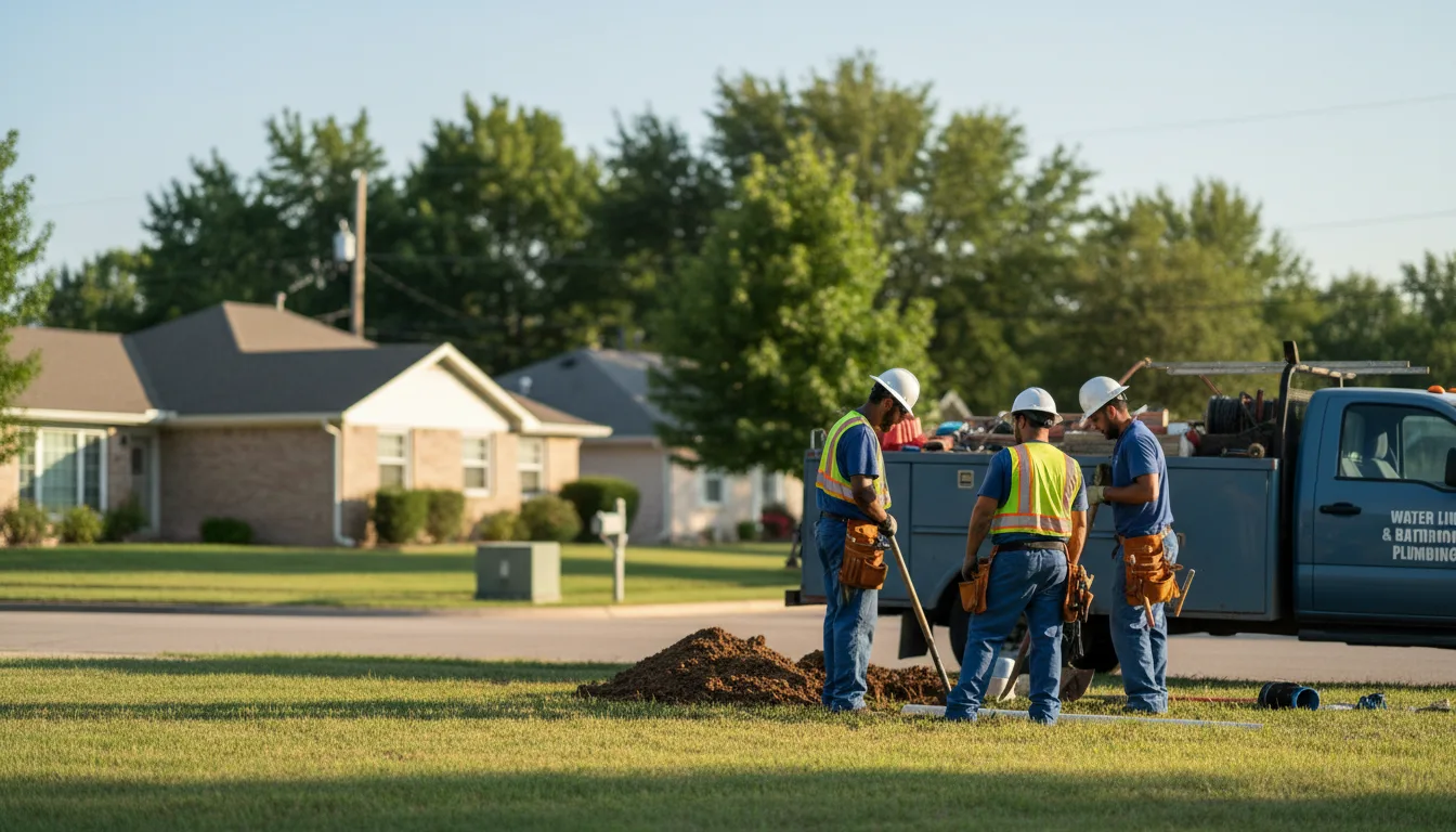 Residential water line and bathroom plumbing service in Liberty, IL